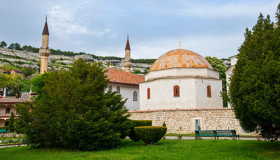 Bakhchysaray, Crimea - May 13, 2017: Khan's palace in Bakhchisaray in Crimea