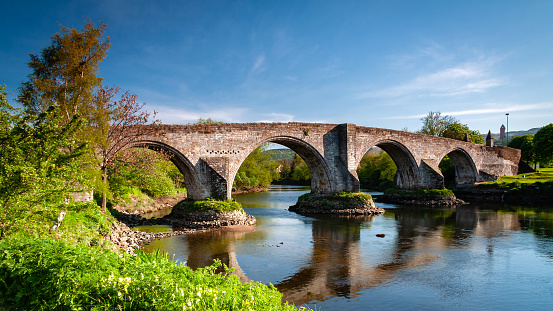 Historic old bridge in Stirling, Scotland - although not the scene of the Battle of Stirling Bridge.
