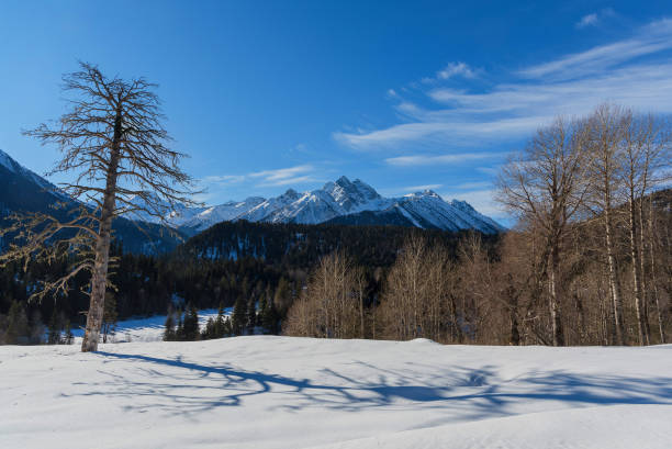 Beautiful panoramic view of a mountains - fotografia de stock