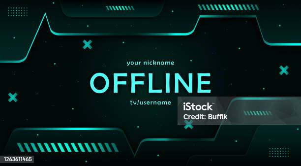 Streamer Offline Offline Twitch Abstract Hud Screen Banner 169 For Stream Offline Green ...