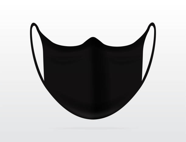 628 Black Face Mask Illustrations & Clip Art - iStock | Wearing black face  mask, Black face mask male, Black face mask isolated