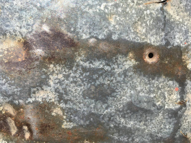 istock Rusty, old, rough, metal texture. Dark rusty metal texture background for interior exterior decoration and industrial construction concept design. Vintage effect 1263617675