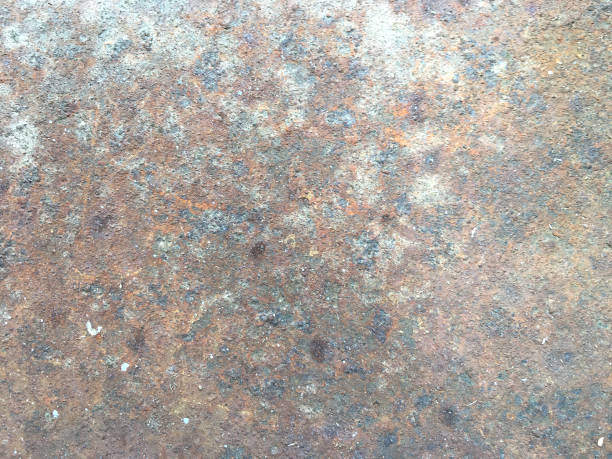 istock Rusty, old, rough, metal texture. Dark rusty metal texture background for interior exterior decoration and industrial construction concept design. Vintage effect 1263618589
