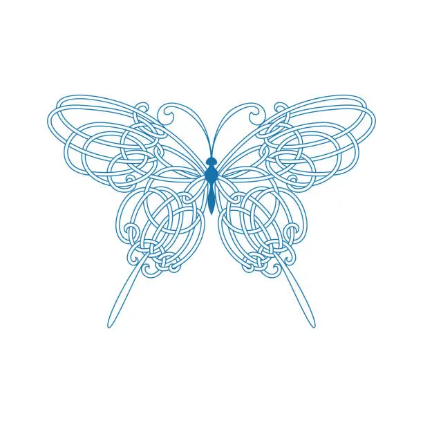 Vector illustration of Butterfly pattern(knot style)