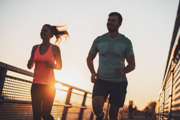 istock Couple jogging outdoor 1263623538
