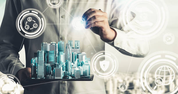 The modern creative communication and internet network connect in smart city
