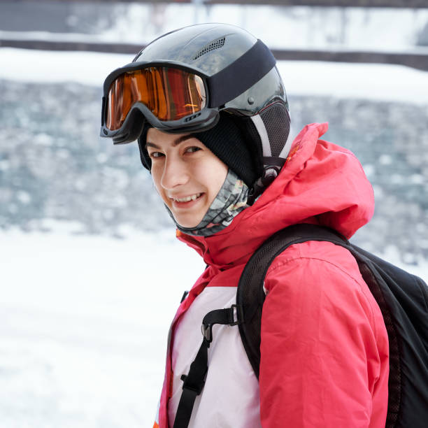 istock Beautiful female skier standing outdoors on winter day. 1263627679
