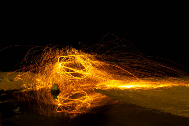 istock A ring of fire spinning steel wool (steel wool photography). 1263628082