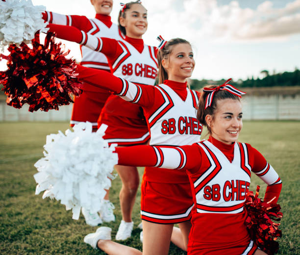 istock cheerleader all together in a row 1263629467