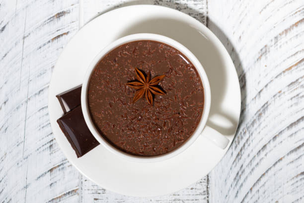 istock cup of hot spiced chocolate, top view 1263632549