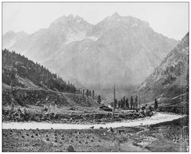 istock Antique black and white photograph: Sindh Valley 1263633220