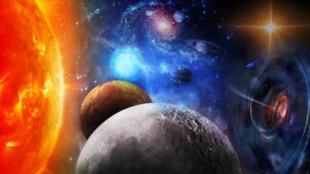The sun, black hole and planets in space. Elements of this image furnished by NASA.

/urls:
https://www.nasa.gov/feature/new-nasa-position-to-focus-on-exploration-of-moon-mars-and-worlds-beyond
(https://www.nasa.gov/sites/default/files/thumbnails/image/lunar_feature_header_pic.jpg)
https://www.nasa.gov/feature/nasa-science-keeps-the-lights-on
(https://www.nasa.gov/sites/default/files/thumbnails/image/keep-the-lights-on_0.jpg)
https://images.nasa.gov/details-PIA17213.html
https://www.nasa.gov/feature/goddard/2016/x-ray-echoes-of-a-shredded-star-provide-close-up-of-killer-black-hole
(https://www.nasa.gov/sites/default/files/thumbnails/image/tidal_disruption_art_as.jpg)