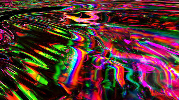 istock Cheerful colorful liquid animation. Fluid gradients video. Moving random wavy texture. Psychedelic animated abstract curved shapes. Trendy color dynamic. Vivid futuristic design. 3d illustration 1263637174