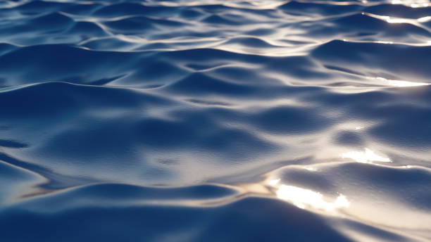 istock Bright blue sea wave surface in motion. Fresh drinking water, colorful video. Concept of environmental problems, lack of drinking water, climate change, global warming. 3d illustration 1263637274