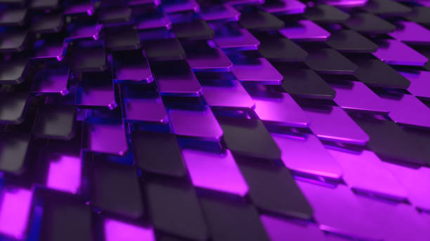 istock Abstract wave surface of geometric shapes. 3d illustration 1263637351