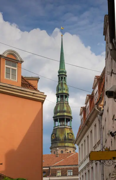 Photo of The charming streets of the old town of Riga, Latvia.  Founded in 1209 its old town is a UNESCO World Heritage Site.