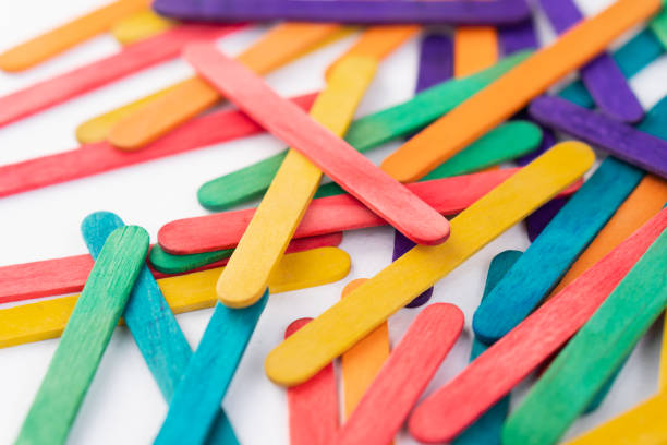 istock Colorful rainbow wooden popsicles 1263640338
