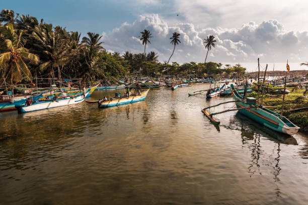 istock Fishing port with boat on Sri Lanka 1263640561
