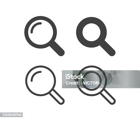 istock Magnifier - Illustration Icons 1263648346