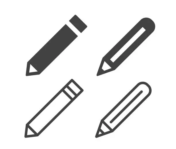 Vector illustration of Pencil - Illustration Icons