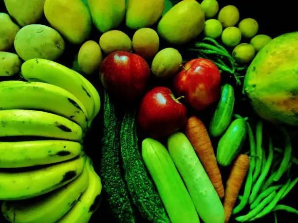 Healthy and tasty...fresh fruits and vegetables.