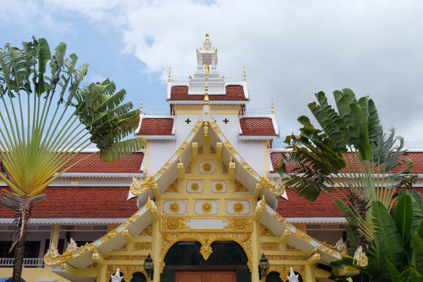 istock New church roof with cloudy sky. 1263653227