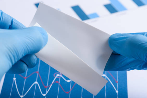 istock White semi transparent layer of novel flexible material 1263654748