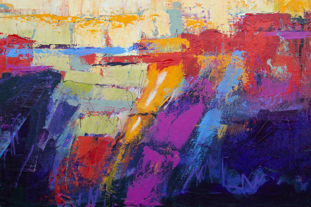 istock Fine Art Abstract Painting Background with Brush Strokes 1263657882