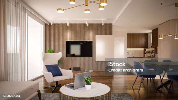 Interior Design Architecture Computer Generated Image Of Living Room ...
