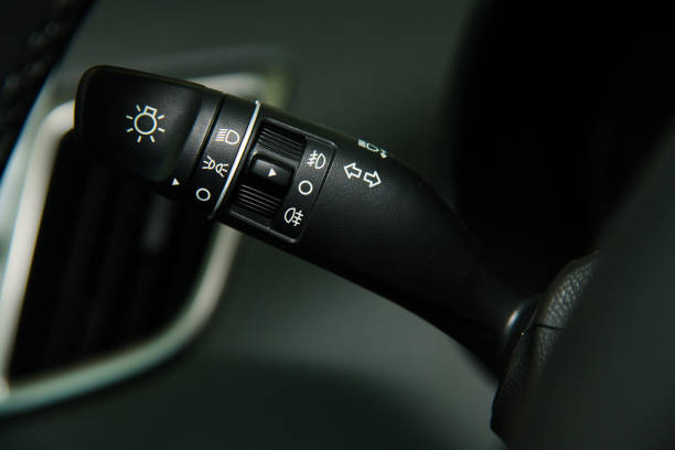 istock The light knob in the car. Multifunction headlight console control switch knob 1263662857