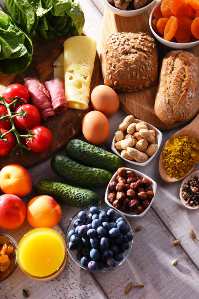 istock Assorted organic food products on the table 1263666504