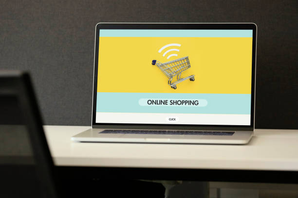 istock Internet shopping with laptop 1263667262