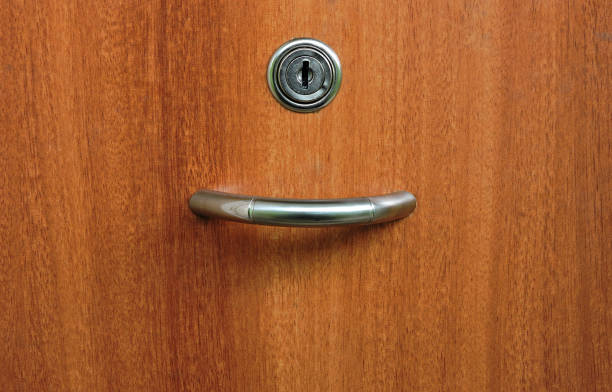istock Wood drawer with Steel Handle. 1263667795