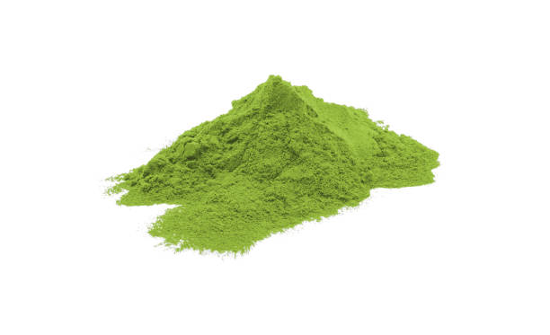 istock A lot of matcha green tea texture on white background 1263670122
