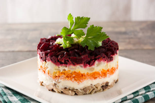 istock Traditional Russian herring salad 1263674091