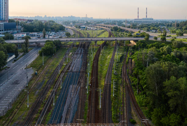 istock Industrial cityscape in the morning 1263677053