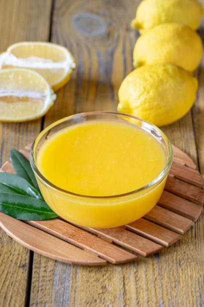 istock Glass bowl of lemon curd 1263680415