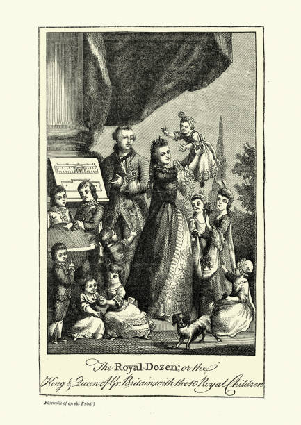 istock Royal family, King George III and Queen Charlotte 1263687924