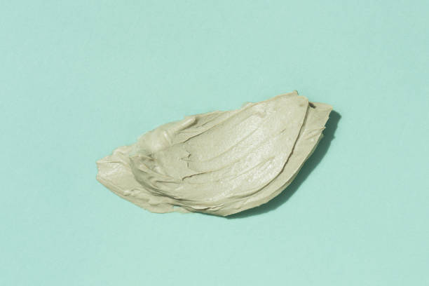 istock Smear of green clay face mask. 1263688856