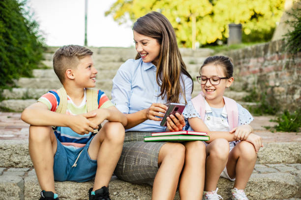istock Mother and kids enjoying after school 1263699238
