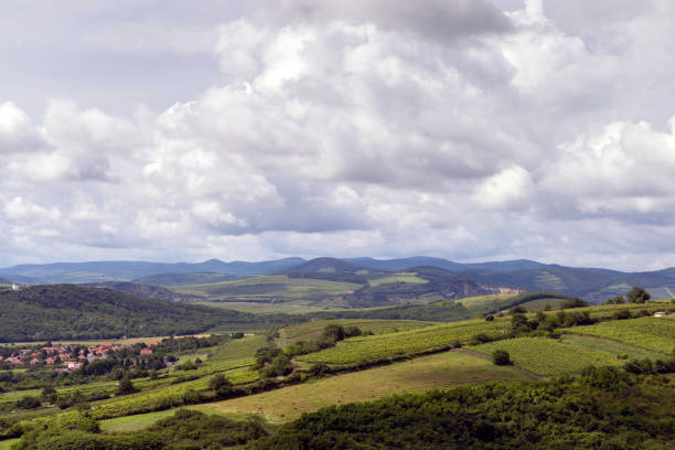 istock Zemplen mountains view from the Blessing Christ Statue in Tarcal 1263699623