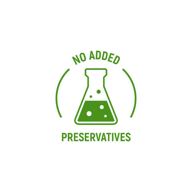 No added preservatives icon. Chemical artificial free food. No additives vector symbol logo No added preservatives icon. Chemical artificial free food. No additives vector symbol logo. food additive stock illustrations