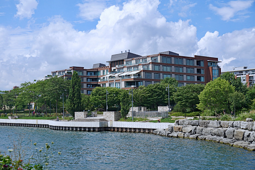 Waterfront trail beside Lake Ontario, near Toronto