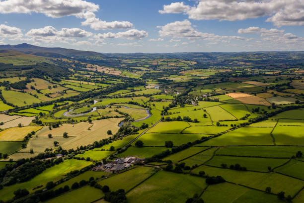 istock Aerial view of fields and farmland 1263711038