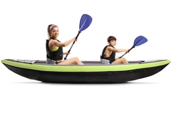 istock Young mother and son paddling in a kayak 1263714081