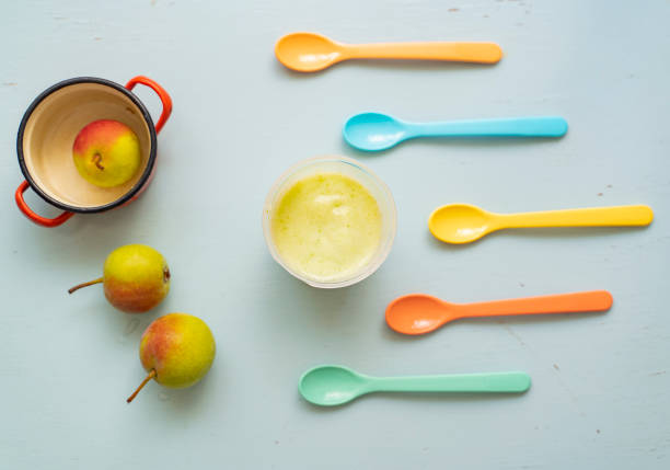 istock Baby food made from organic apples 1263717345