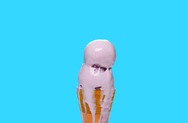 istock half melted sweet potato ice cream cone on blue backgroud 1263718058