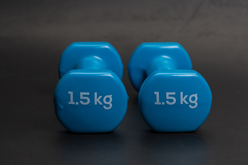 weight lifting, muscular, aerobic, dumbbell, aerobics, diet, weights, kit, dumbbells, coated, cardio, athletic, white background, plastic, closeup, 1.5, care, healthy, workout, blue, pair, health, exercise, isolated, bodybuilding, gym, heavy, equipment, fitness, white, strength, object, background, lifestyle, kg, muscle, two, activity, weight, shape, train, fit, hand, vinyl, sport, clinical thermometer, syringe, person, miniature