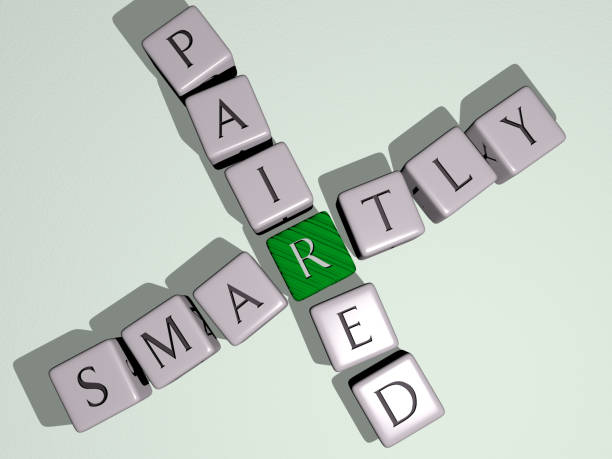 istock crosswords of Food: SMARTLY PAIRED arranged by cubic letters on a mirror floor, concept meaning and presentation. 3D illustration 1263761661