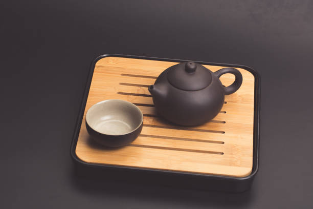 istock Chinese traditional teapot and tea set covered with tea stains 1263762713